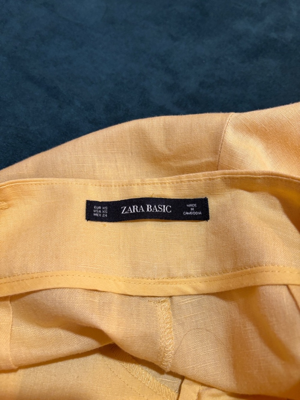 Zara Basic Soft Yellow Linen Pants - Picture 4 of 4